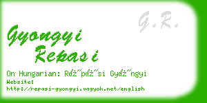 gyongyi repasi business card